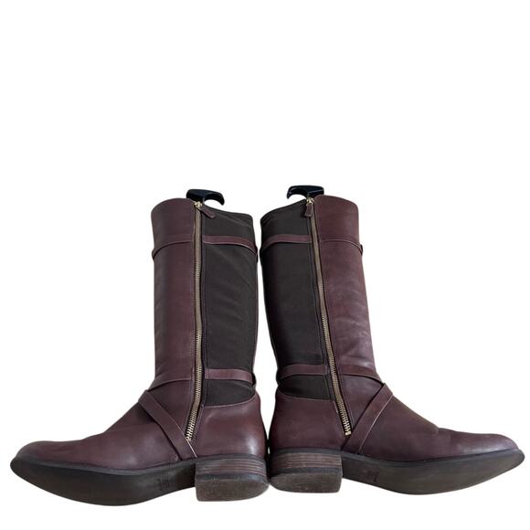 Cole Haan Boots Women's Size 8.5 B Dorian Leather Fabric Stretch Riding - Picture 3 of 12